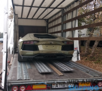 Перевозка крытым автовозом Rolls-Royce Wraith и LAMBORGINI AVENTADOR Москва - Барселона