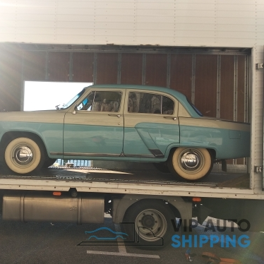 Перевозка крытым автовозом GAZ21R Ницца-Москва