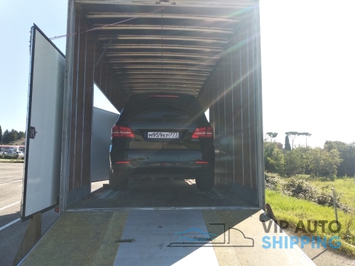 Перевозка крытым автовозом MERCEDES-BENZ AMG 63 Рим-Москва